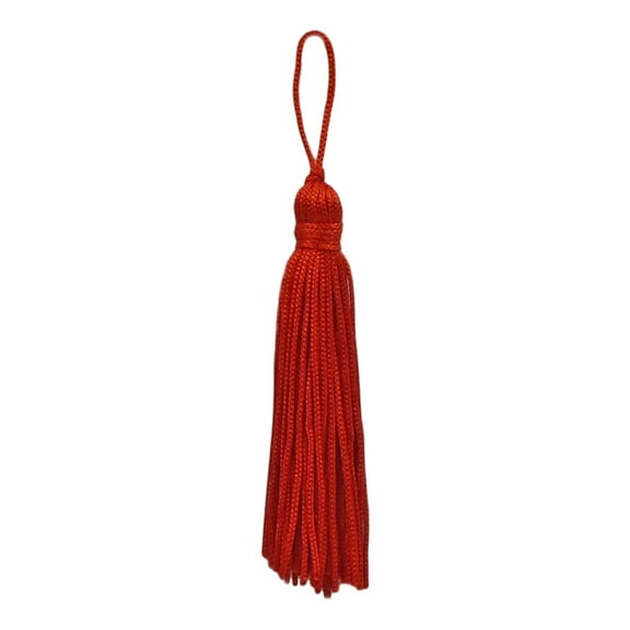 3" (7.5cm) Basic Chainette Tassel | Craft Tassel # RT03,, Cherry Red #E14 (Bright Red) Set of 10