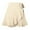 Beige, variant on RUTAYY Women Lace Up Skirt Style High Waisted Solid Color Ruffled Skirt Casual Travel Skirts