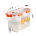 thumbnail image 3 of JeashCHAT 3.5L Beverage Dispenser , Clear Drink Dispenser with Spigot & Lids & Filter Screen, Juice Containers, Large Capacity Cold Kettle in Refrigerator, Parties and Dairly Use, Orange, 3 of 7