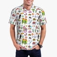 thumbnail image 2 of Balery Cartoon Wild Animals Printed Men’s Short Sleeve Polo Shirt, Midweight Men's Shirt,Golf Polo shirts -4X-Large, 2 of 8