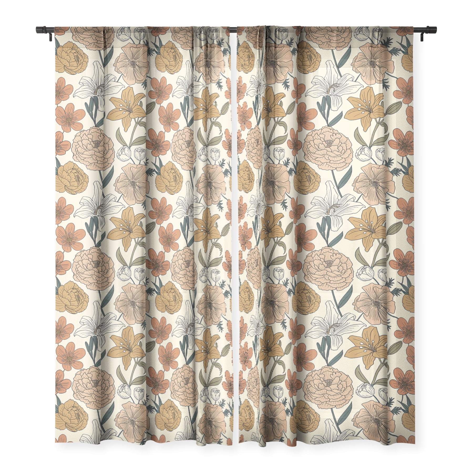 Society6 Emanuela Carratoni Spring Floral Mood Single Panel Sheer