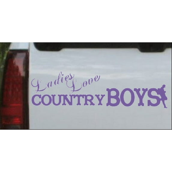 Ladies Love Country Boys Car or Truck Window Decal Sticker