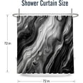 thumbnail image 3 of Black Marble Shower Curtain Abstract Ombre Modern Fabric Bath Curtains Luxury Grey Black Shower Curtins Bathroom Accessories 72x72 Inches, 3 of 6