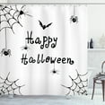 thumbnail image 1 of Ambesonne Halloween Shower Curtain, Black Happy Spooky Season, 69"Wx84"L, White Black, 1 of 3