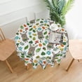 thumbnail image 2 of Easter Tablecloth Round 60 Inch Easter Eggs Table Cloth Gift Cute Bunny Easter Table Clothes Reusable Circle Table Cover for Dining Room Home Decor, 2 of 6