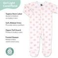 thumbnail image 3 of The Peanutshell Sleep n Play Footed Baby Pajamas Sleepwear Set, 0-3 Months, Pink Floral, 3-Pack, 3 of 6