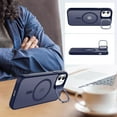 thumbnail image 5 of Magnetic iPhone 11 Case with Screen Protector, Built-in Metal Camera Kickstand,[Compatible with Magsafe] [Wireless Charging] Matte Protective Phone Cover 6.1" for Men, Women, Girls - Blue, 5 of 14