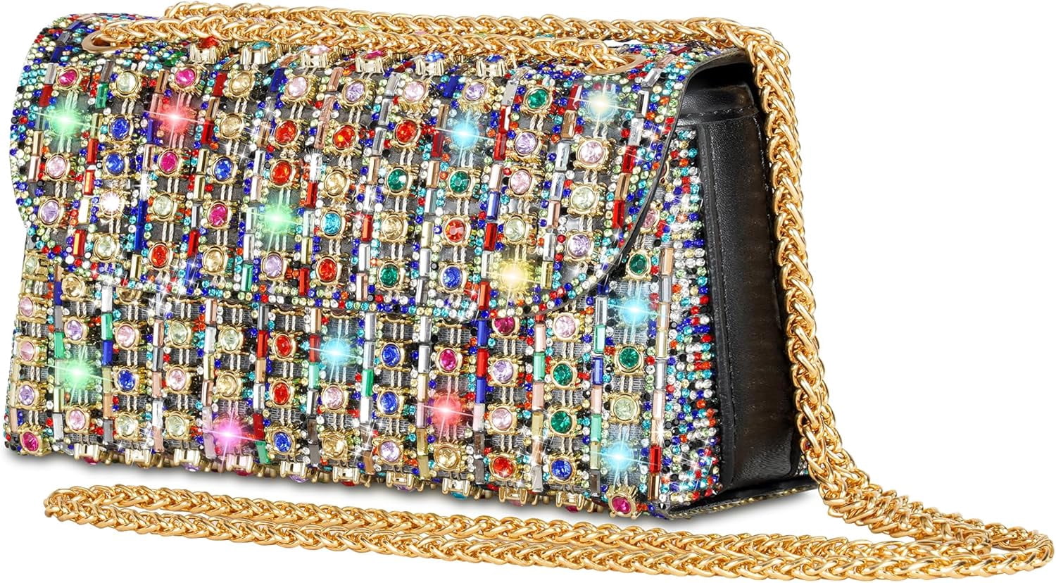 Rhinestone Clutch Purse Sparkling Silver Crystal Diamond Evening Bag