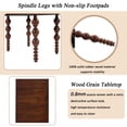 thumbnail image 4 of Solid Wood End Table with Drawer, Vintage Narrow Sofa Side Table with Spindles Legs, for Living Room, Easy Assembly, Walnut, 4 of 9