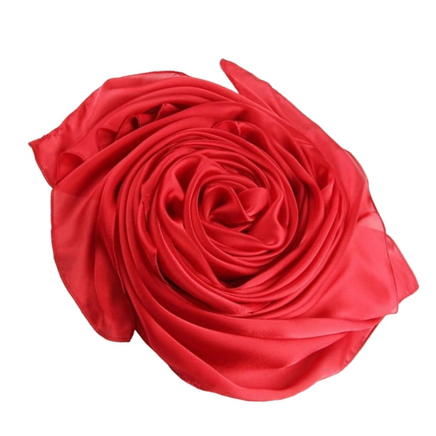 Qarigey Bufanda de mujer bloqueador solar seda playa chal chica pañuelo moda ropa accesorio Color sólido niñas bufandas para exteriores Type3 NO3