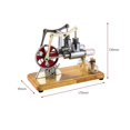thumbnail image 3 of Stirling Engine Kit Hot Air Motor Model Physical Dual Engine Generator Model with LED Light Flywheel Design Scie, 3 of 7