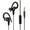 Black, variant on ruhuadgb 3.5mm Sport Earhook Earphone Running Headphone HiFi Stereo Bass Headset with Mic