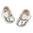 thumbnail image 2 of Yoyauz Baby Girl Mary Jane Shoes Anti Slip Rubber Sole Ballet Slippers Princess Dress Wedding Shoes Newborn Kids Shoes Toddler Shoes（0-12 Month）, 2 of 10