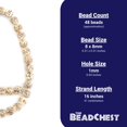 thumbnail image 4 of The Bead Chest Cream Natural Round Seed Beads (8mm), 4 of 4