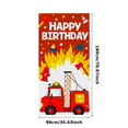 thumbnail image 3 of Firefighter Themed Happy Birthday Banner Background Decorations for Birthday Party Photography Props Backdrop Party Supplies Kids Celebration Decor, 3 of 8