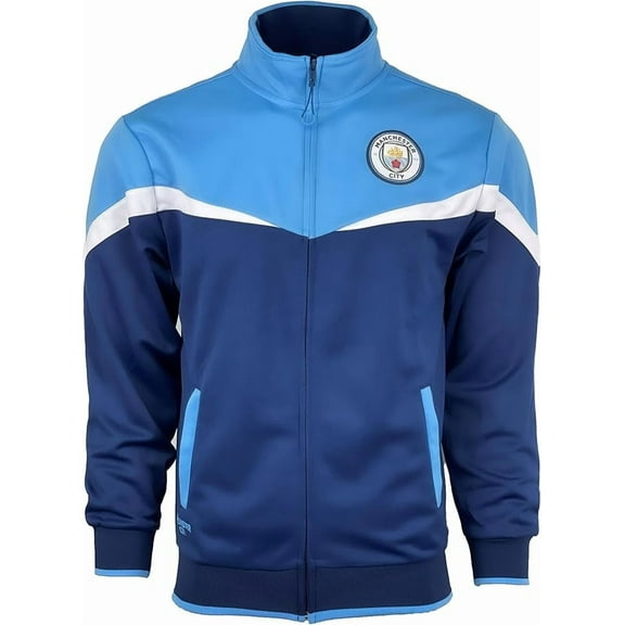 Icon Sports Manchester City Polyester Soccer Track Jacket, YS-XXL