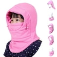 thumbnail image 4 of Kids Hat Solid Color Adjustable Boys Girls Pure Color Drawstring Cap Scarf for Outdoor, 4 of 10