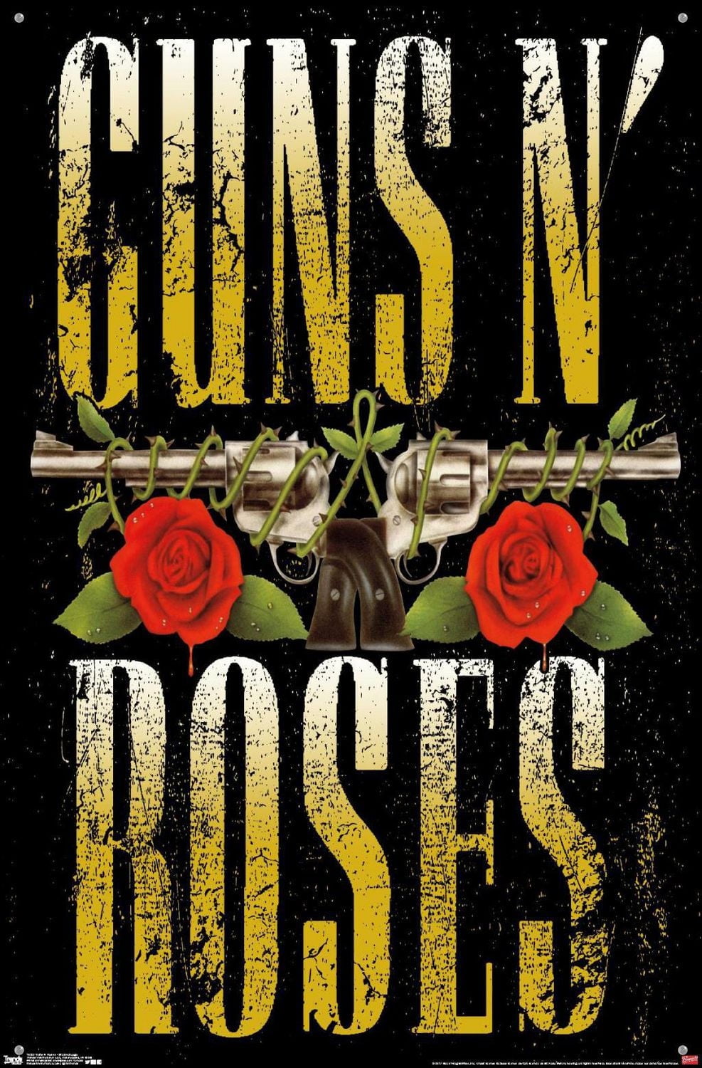 Guns N' Roses - Stacked Logo Wall Poster, 22.375" x 34"