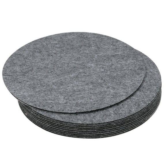 Uxcell 7 Inch Diameter Lamp Base Felt, 10Pack 2mm Thickness Adhesive Non-slip Anti-scratch Backed Felt, Grey