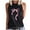 Black, variant on Tank Tops for Women Plus Size Bow Tie Sleeveless Round Neck Casual Print Tank Top Black M