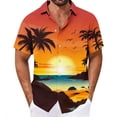 thumbnail image 2 of Cllios Mens Hawaiian Shirt Big and Tall Tropical Graphic Aloha Tops Quick Dry Cuban Collared Short Sleeve T-shirts Cotton Button Down Bowling Shirts with Pocket S-5XL, 2 of 6