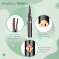 thumbnail image 4 of Heated Eyelash Curler, USB Rechargeable Electric Heating Eyelash Curler for Women, 3 Temperature Modes 2 in 1 Clip-Type Eyelash Curler with Built-in Comb Fast Heating & Long Lasting, 4 of 6