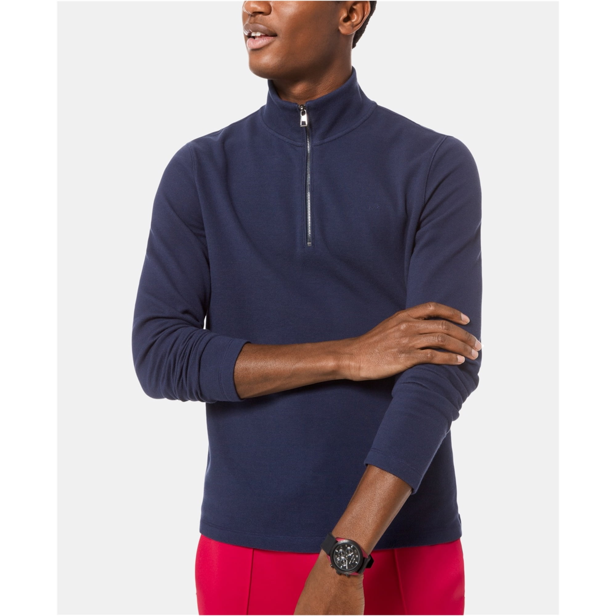 Michael Kors Mens Pique Pullover 