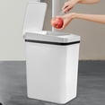 thumbnail image 1 of Cubo de basura de inducción inteligente, bote de basura, bote de basura inteligente para baño con movimiento de 15L, bote de basura sin contacto para blanco, 1 of 8