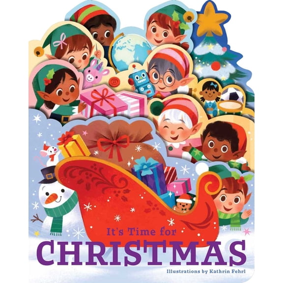 Layered View It's Time for Christmas, (Board Book)