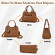 thumbnail image 4 of "Bolsas Para Dama Moda Bolsas Tote Con Dos Correas De Hombro Lab.G. Marron ", 4 of 5