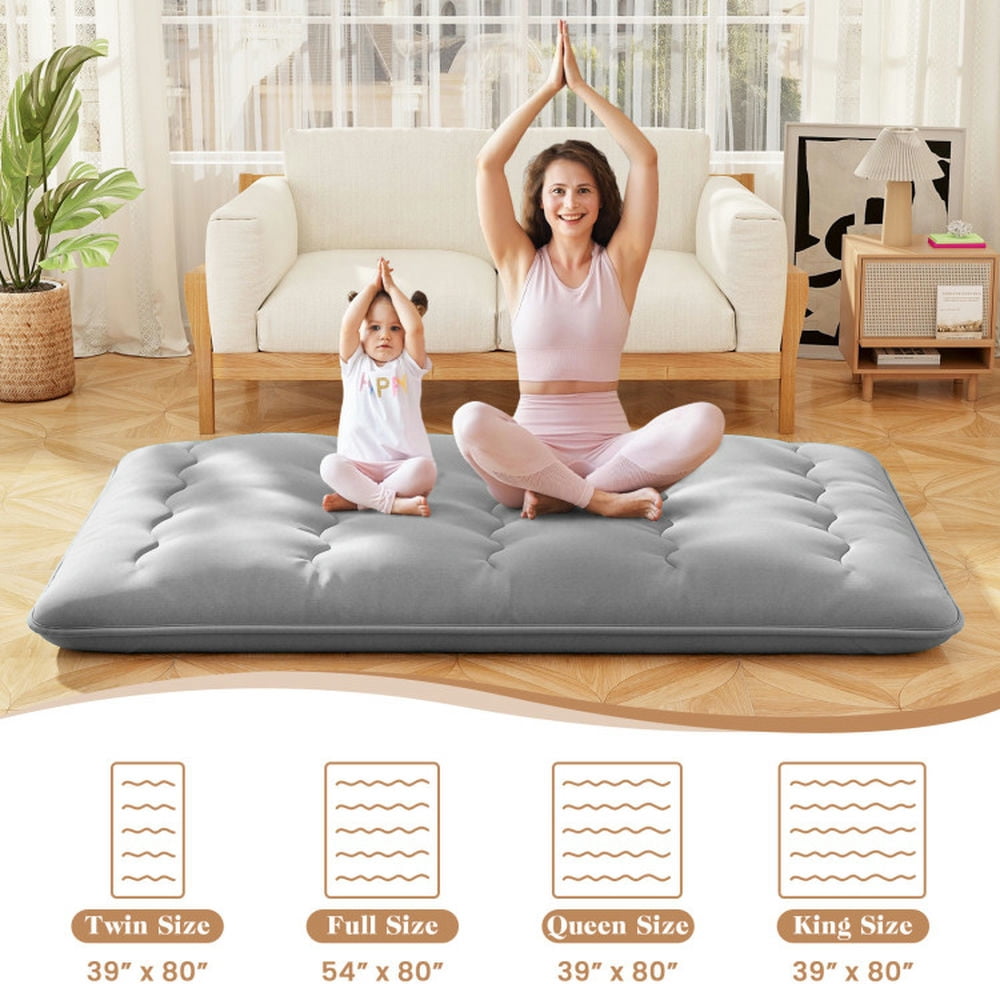 GVN Floor Mattress, Mattress,Futon Mattress with Washable Cover and Carry Bag-Full Size