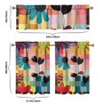 thumbnail image 6 of Boho Country Curtains 36 Inch - 3 Panel Rustic Farmhouse Set with Vintage Blooming Botanicals, Rod Pocket Kitchen Window Drapes for Cottage Decor, 6 of 6