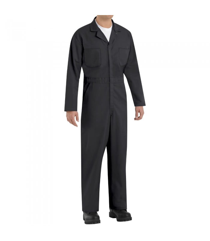 red kap men's long sleeve twill action back coverall