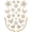 Gold-Flower, variant on 24pcs Plastic Bling Shoe Charms Set –Pearl, Butterfly, Flower & Chain Decorations for Clogs & Sandals – Cute Accessories for Women & Girls Gift
