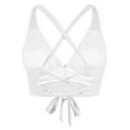 thumbnail image 4 of YanHoo Bikini Top for Women Criss Cross Lace Up Swimwear Tops Padded Full Coverage Bikini Top Push Up Swim Crop Top Womens Bathing Suit Top Only, 4 of 5