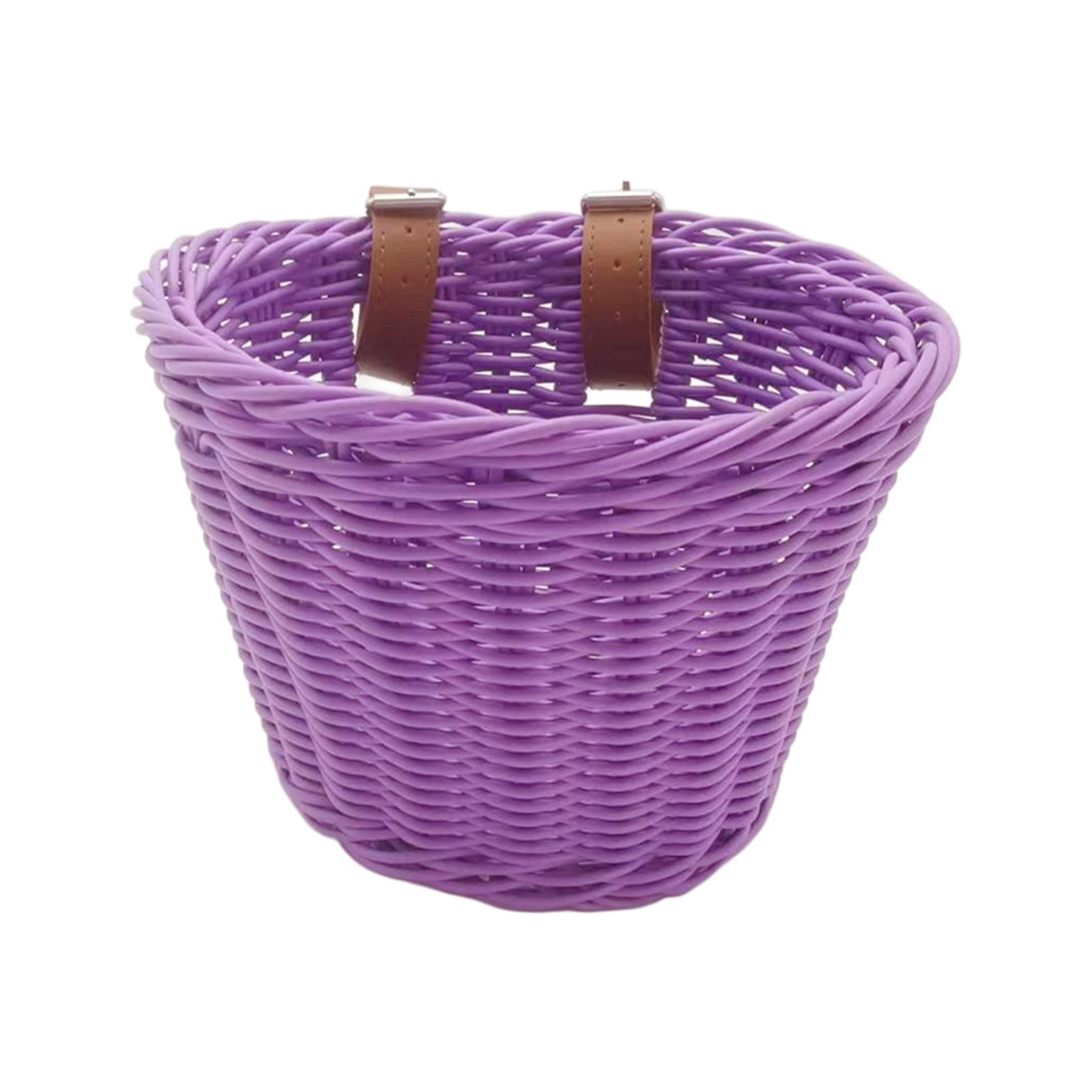 Wicker Kids Bike Basket Accessories Cycling Basket for Girls Children