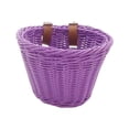 thumbnail image 1 of Cesta de mimbre para Cesta de bicicleta Cesta de manillar Portador de tejido duradero Bolsa de Cesta de ciclismo Mimbre delantero de , Violeta, 1 of 8