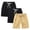 Light Yellow, variant on KAUOD 3 Pack Kids Casual Shorts Boys Girls Wide Leg Elastic Waist Midi Shorts Summer Drawstring Plain Bermuda Shorts