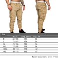 thumbnail image 4 of Qarigey Moda hombres pantalones deportivos largos casuales pantalones corriendo joggers gimnasio pantalones deportivos Prendas para la parte inferior del cuerpo Caqui XL, 4 of 6