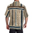 Mens Hawaiian Shirt Tropical Button Short Sleeve,2XL,Boho Artistic