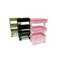thumbnail image 4 of 3 Tiers Mini Trolley Storage Rack Dollhouse Iron Rolling Bookshelf for Kids Gift, 4 of 20
