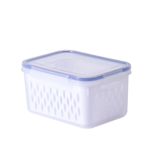 Contenedores Grandes para Almacenar Frutas y Verduras En El Refrigerador con Colador y Tapa - Organizadores Herméticos para Frutas y Verduras, Sin Bpa, Ahorran Espacio