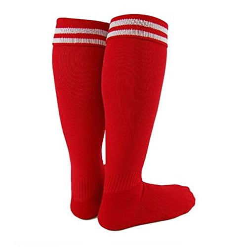 10-13 Large , Tie Dye Red Soxnet Cotton Unisex Soccer Sports Team Socks 3 Pack 