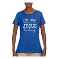 thumbnail image 2 of Wild Bobby I'm Only Talking to Jesus Today Inspirational/Christian Women Graphic Tee, Royal, Small, 2 of 6
