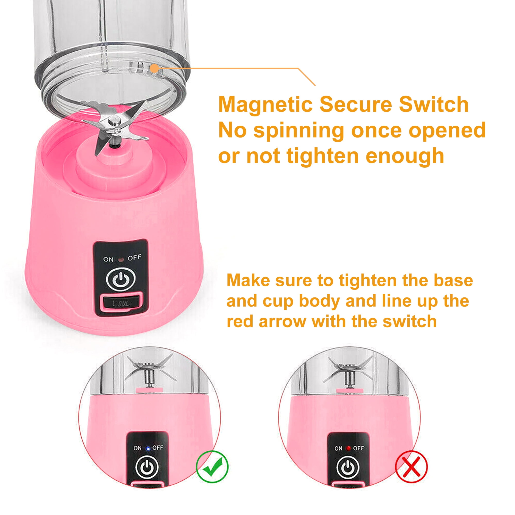 Little bees USB Electric Safety Juicer Cup, Fruit Juice mixer, Mini Portable