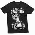 thumbnail image 3 of Men'S Funny Fishing Too Close T-Shirt Humor Fisherman Gift Novelty Tee Shirt (Medium Navy Blue), 3 of 5