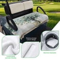thumbnail image 5 of Golf Cart Seat Covers for 2 Seater,Spring Eucalyptus Microfiber Cart Seat Towel Blanket,Pastoral Botanical Leaf Retro Rustic Absorbent Breathable NonSlip Bench Seats Protector for Golf Course 51"x31", 5 of 9