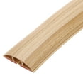 thumbnail image 1 of Cubierta de cable para suelo Uxcell de 3.3 pies, ocultador de cables autoadhesivo de 0.47" de ancho x 0.3" de alto para gestión de cables, protector de cables, madera beige, 1 of 7