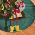 thumbnail image 2 of Falda para árbol de Navidad Coraline, suave y divertida, collar para árbol de Navidad, decoración navideña de estilo rústico, 48", 2 of 4