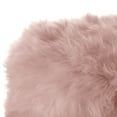 thumbnail image 2 of Nicole Miller Boone Faux Fur Ottoman Upholstered Gold Polished Band, Blush/Gold No Assembly Required, 2 of 9